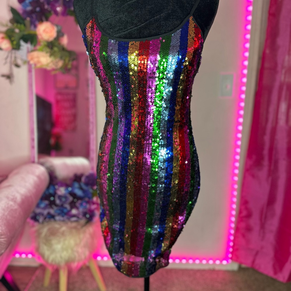 Rainbow sequin Dress
